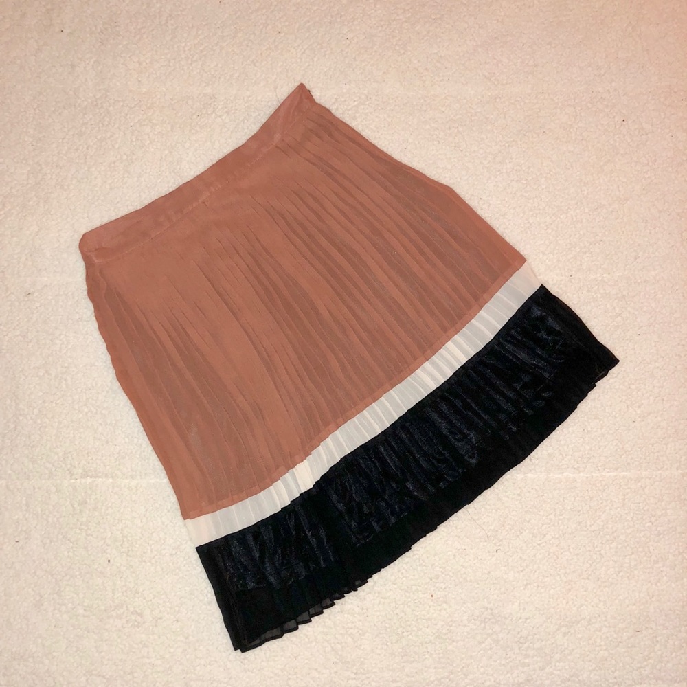 Forever 21 pleated color block skirt